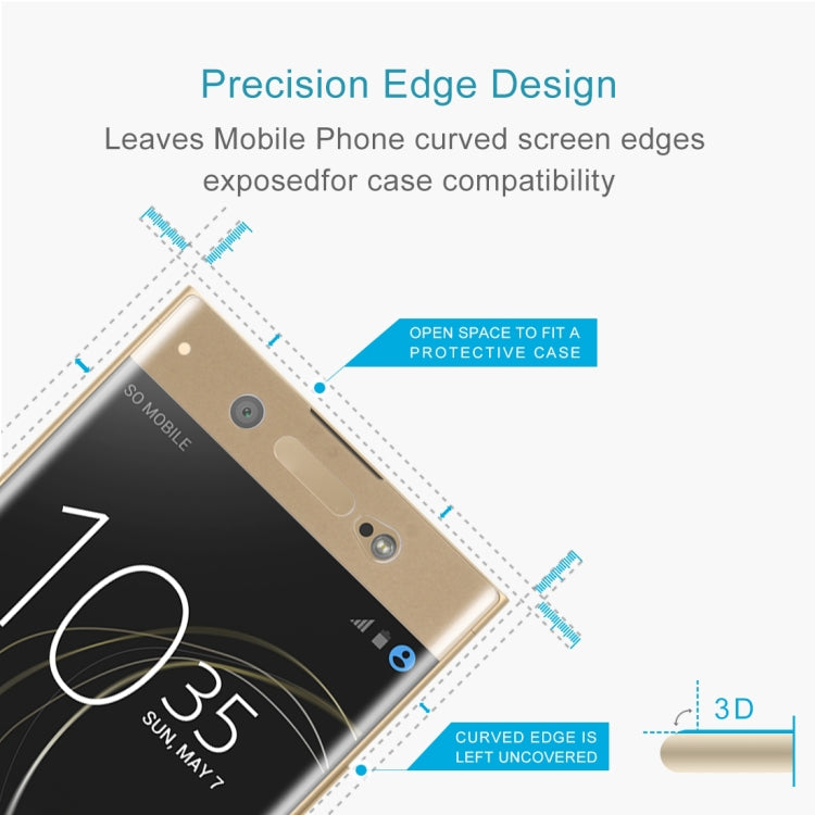 For Sony Xperia XA1 Ultra 0.33mm 9H Surface Hardness 3D Curved Full Screen Tempered Glass Screen Protector