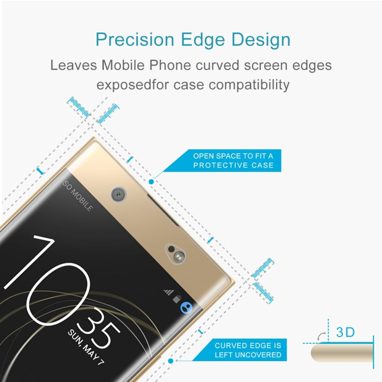 For Sony Xperia XA1 Ultra 0.33mm 9H Surface Hardness 3D Curved Full Screen Tempered Glass Screen Protector