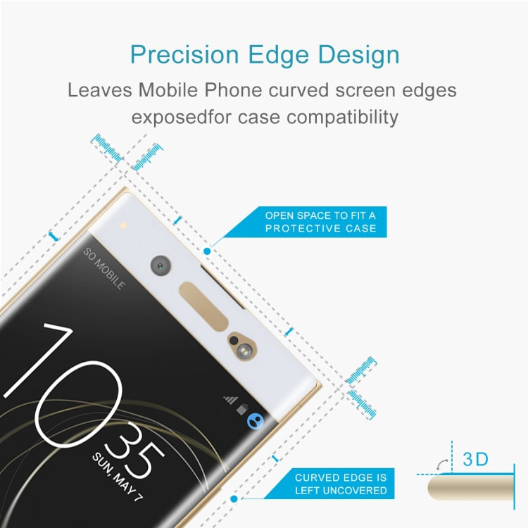 For Sony Xperia XA1 Ultra 0.33mm 9H Surface Hardness 3D Curved Full Screen Tempered Glass Screen Protector