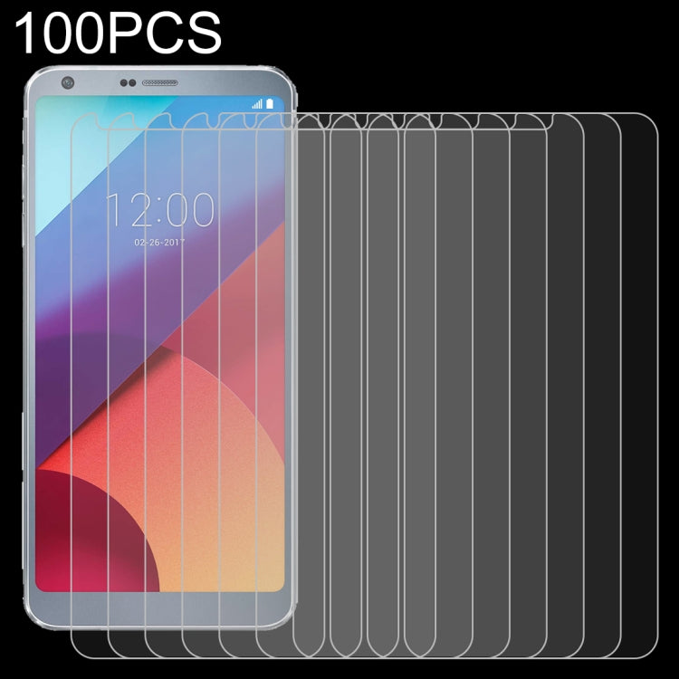 100 PCS for LG G6 0.26mm 9H Surface Hardness Explosion-proof Tempered Glass Screen Film