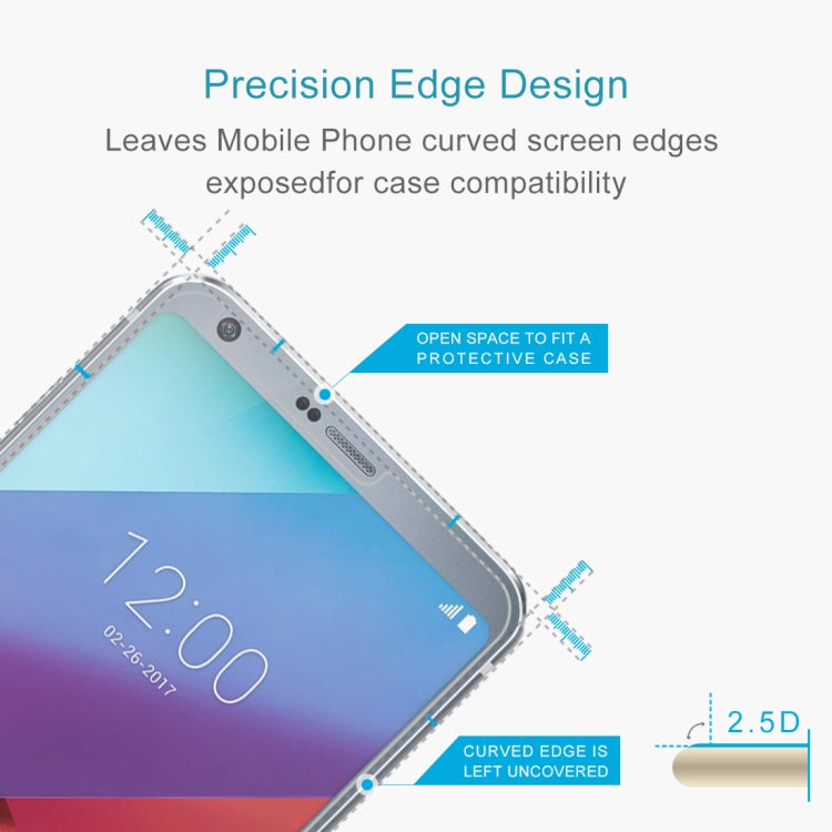 100 PCS for LG G6 0.26mm 9H Surface Hardness Explosion-proof Tempered Glass Screen Film