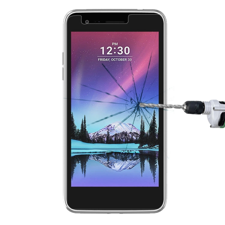 For LG K4 (2017) 0.26mm 9H Surface Hardness Explosion-proof Non-full Screen Tempered Glass Screen Film