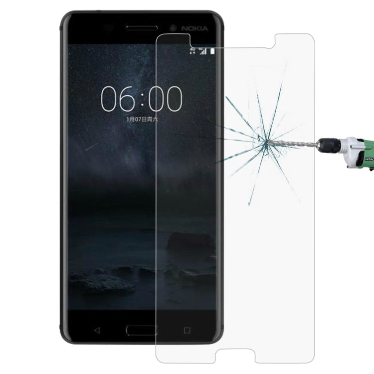 100 PCS For Nokia 6 0.26mm 9H Surface Hardness Explosion-proof Non-full Screen Tempered Glass Screen Film