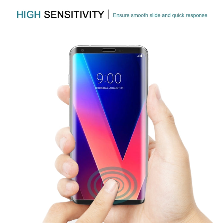 For LG V30 0.26mm 9H Surface Hardness 3D Curved Full Screen Tempered Glass Screen Protector