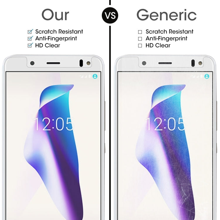 50 PCS 0.26mm 9H 2.5D Tempered Glass Film for BQ Aquaris VS