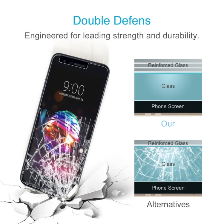 2 PCS 0.26mm 9H 2.5D Tempered Glass Film for LG K10 (2018)