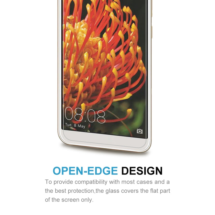 50 PCS 0.26mm 9H 2.5D Tempered Glass Film for Huawei Y6 2018, No Retail Package