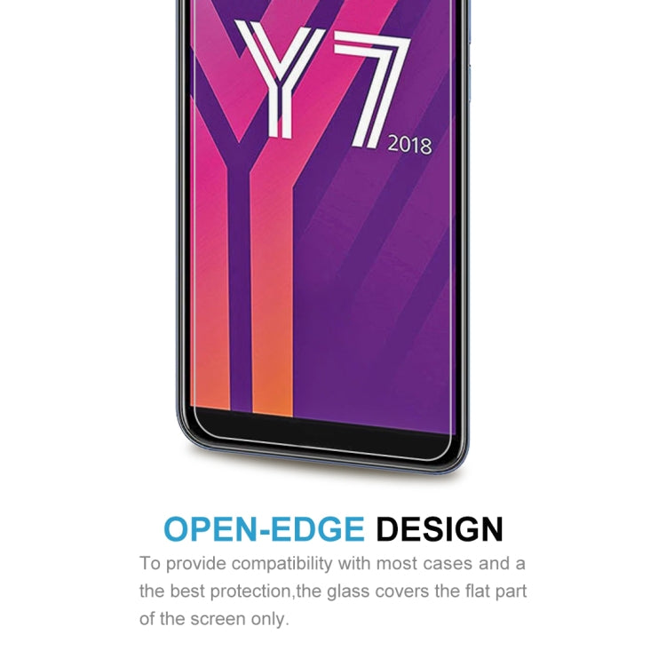 50 PCS 0.26mm 9H 2.5D Tempered Glass Film for Huawei Y7 2018, No Retail Package