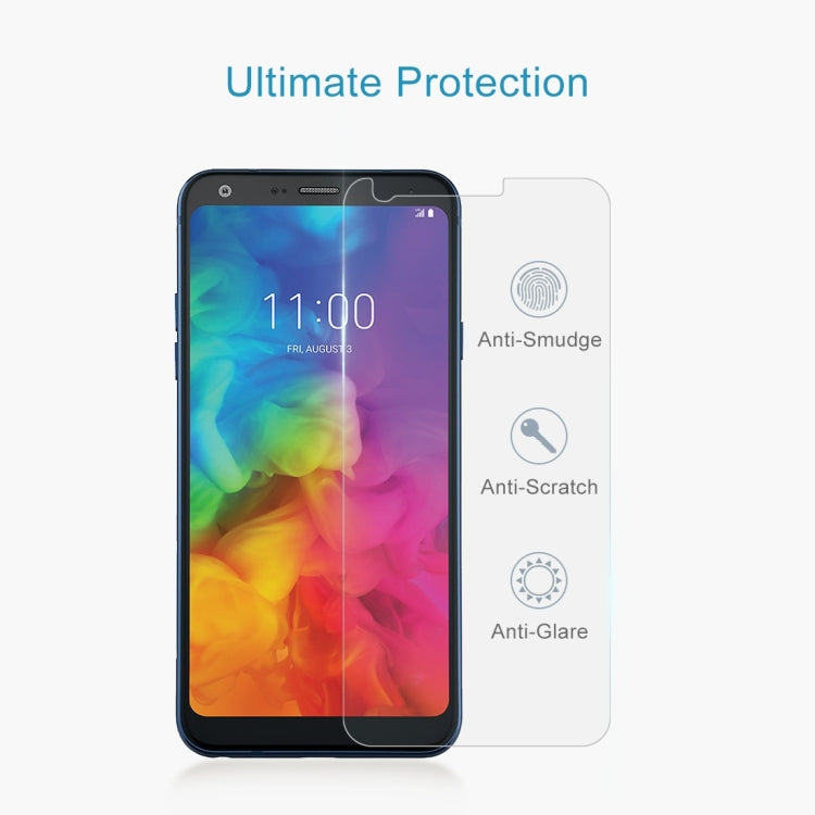 100 PCS 0.26mm 9H 2.5D Tempered Glass Film for LG Q7