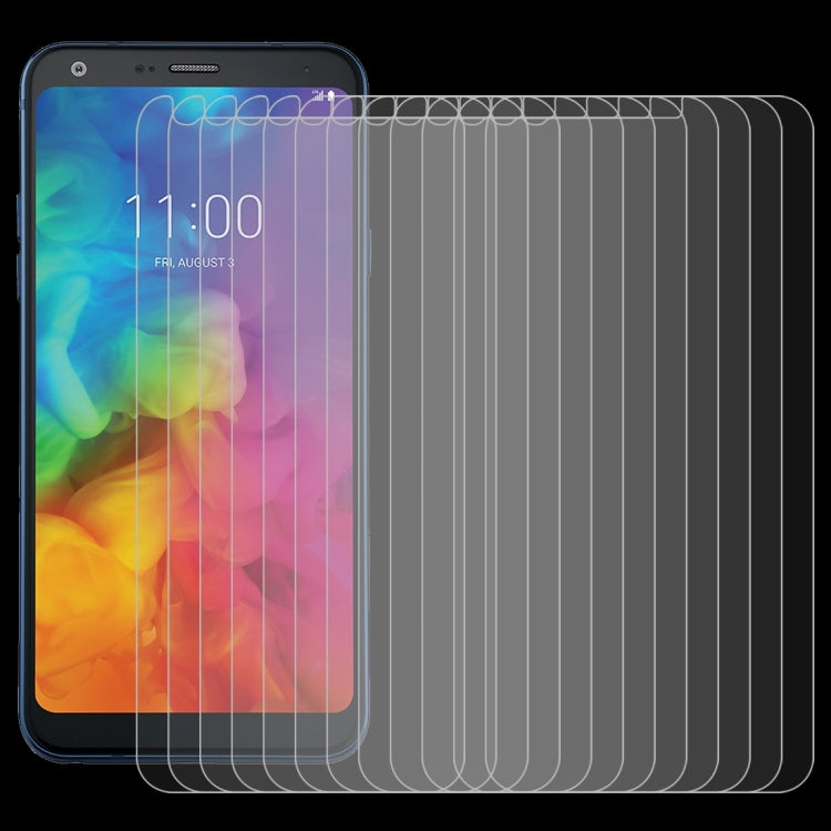 100 PCS 0.26mm 9H 2.5D Tempered Glass Film for LG Q7