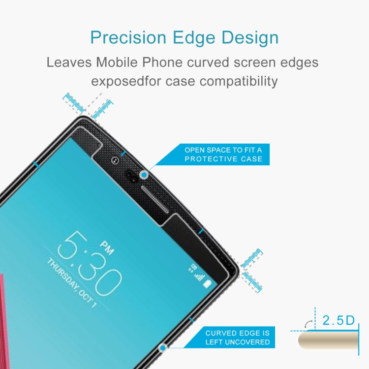 10 PCS 0.26mm 9H 2.5D Tempered Glass Film for LG G4