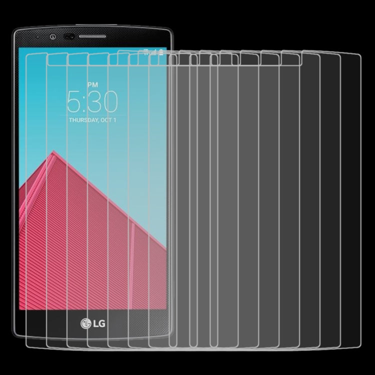 10 PCS 0.26mm 9H 2.5D Tempered Glass Film for LG G4