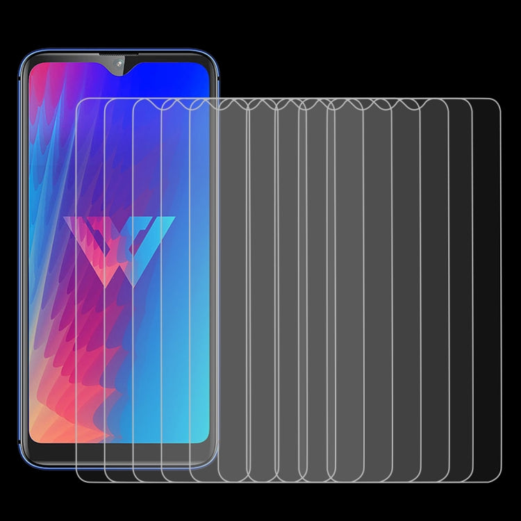 50 PCS 0.26mm 9H 2.5D Tempered Glass Film for LG W30, No Retail Package