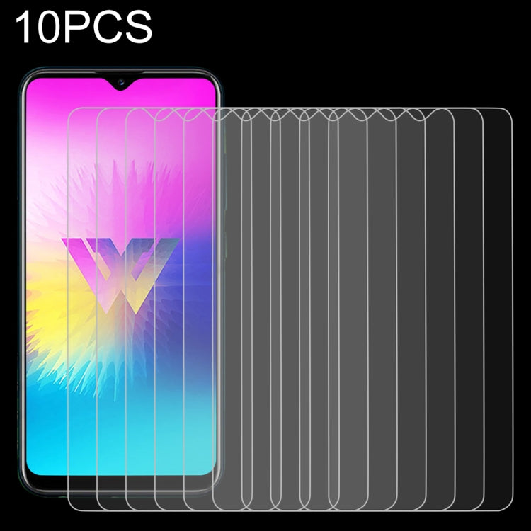 10 PCS 0.26mm 9H 2.5D Tempered Glass Film for LG W30 Pro