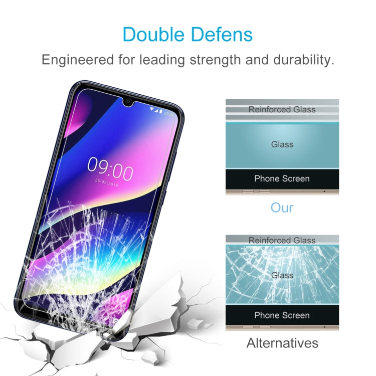 50 PCS 0.26mm 9H 2.5D Tempered Glass Film for Wiko View3, No Retail Package