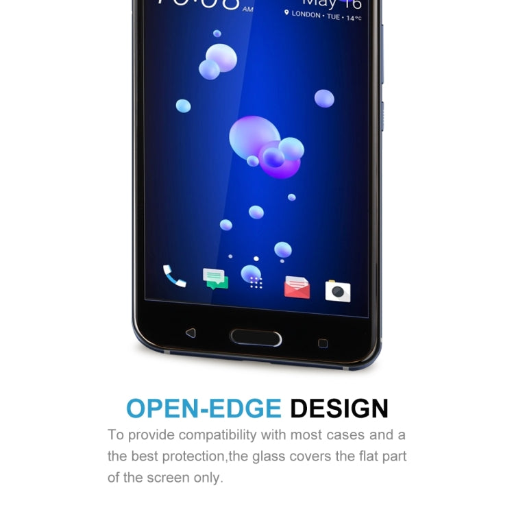 25 PCS For HTC U11 0.33mm 9H Surface Hardness Tempered Glass Screen Protector(Black)