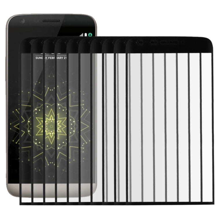 25 PCS For LG G5 0.26mm 9H Surface Hardness 3D Curved Explosion-proof Colorized Silk-screen Tempered Glass Full Screen Film