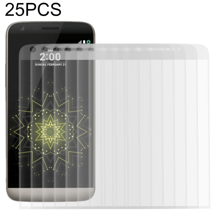 25 PCS For LG G5 0.26mm 9H Surface Hardness 3D Curved Explosion-proof Colorized Silk-screen Tempered Glass Full Screen Film