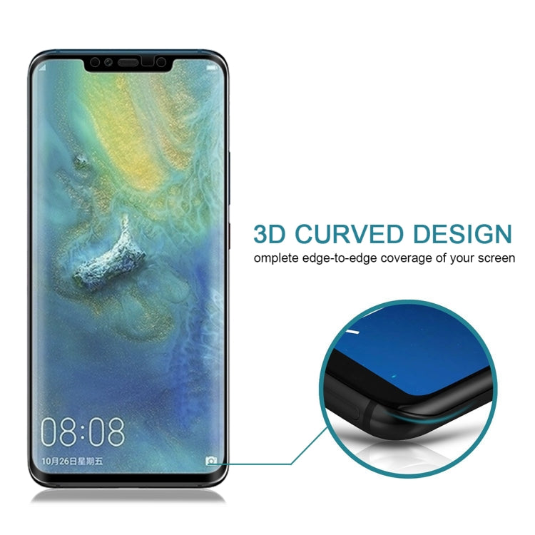 25 PCS 0.3mm 9H Surface Hardness 3D Curved Edge Full Screen Dust-proof Tempered Glass Film for Huawei Mate 20 Pro