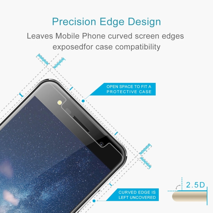 2 PCS for HOMTOM HT37 0.26mm 9H Surface Hardness Explosion-proof Non-full Screen Tempered Glass Screen Film