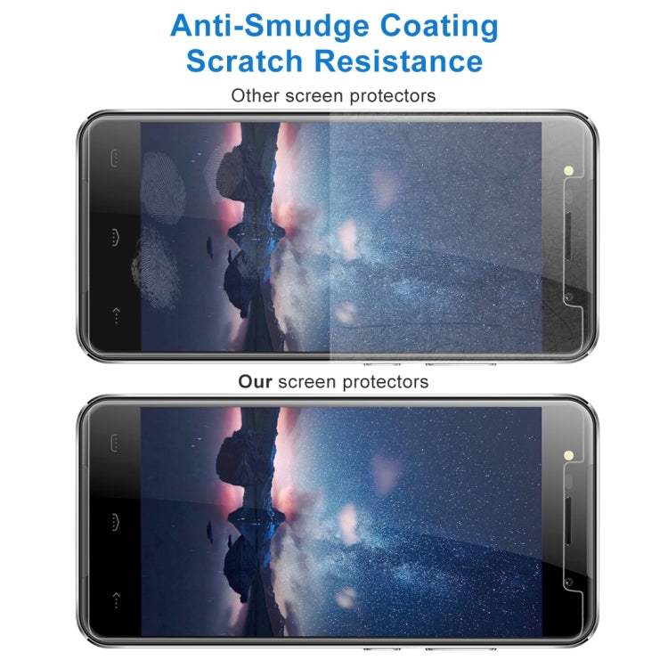 50 PCS for HOMTOM HT37 0.26mm 9H Surface Hardness Explosion-proof Non-full Screen Tempered Glass Screen Film, No Retail Package