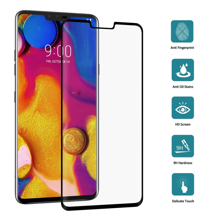 25 PCS For LG V40 ThinQ 0.3mm 9H Surface Hardness 3D Curved Edge Full Screen Tempered Glass Film