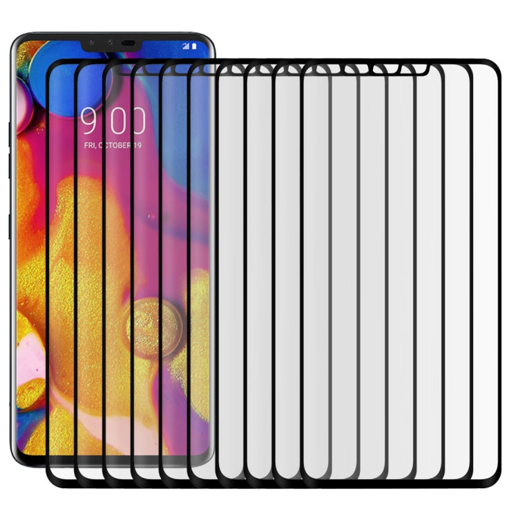 25 PCS For LG V40 ThinQ 0.3mm 9H Surface Hardness 3D Curved Edge Full Screen Tempered Glass Film