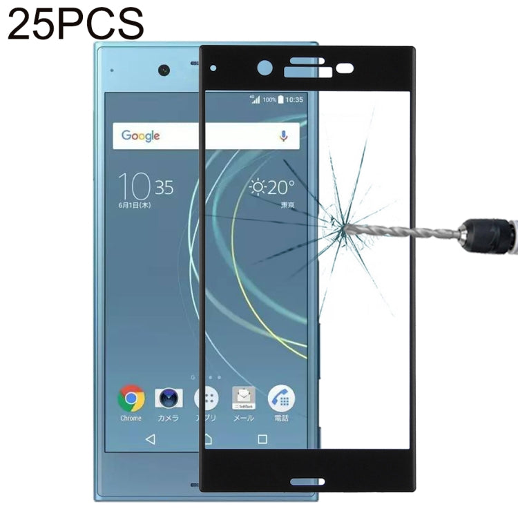 25 PCS For Sony Xperia XZs 0.33mm 9H Surface Hardness 3D Curved Full Screen Tempered Glass Screen Protector