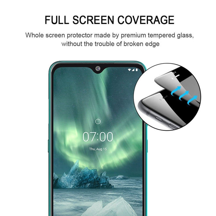 25 PCS For Nokia 7.2 Full Cover ScreenProtector Tempered Glass Film