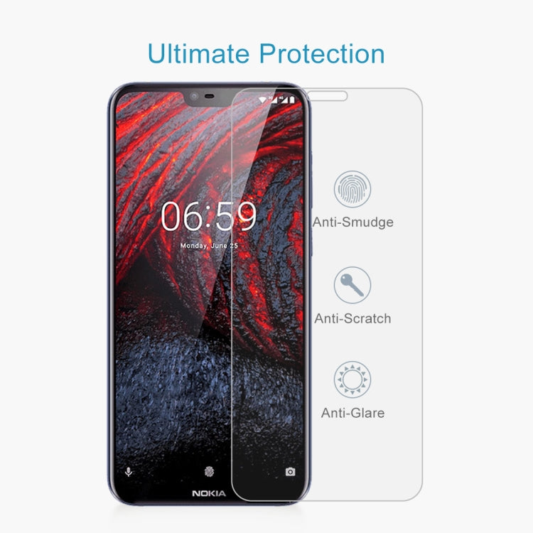 10 PCS 0.26mm 9H 2.5D Explosion-proof Tempered Glass Film for Nokia 6.1 Plus