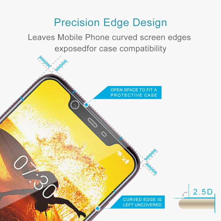 10 PCS 0.26mm 9H 2.5D Explosion-proof Tempered Glass Film for Nokia 8.1