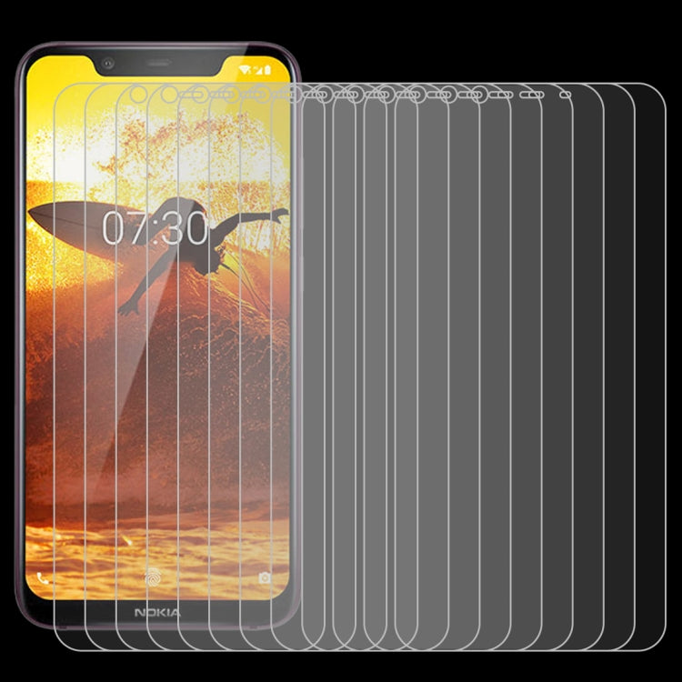 10 PCS 0.26mm 9H 2.5D Explosion-proof Tempered Glass Film for Nokia 8.1
