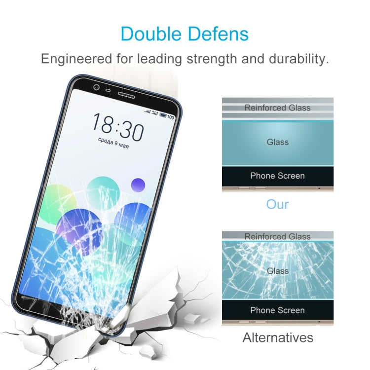 10 PCS 0.26mm 9H 2.5D Explosion-proof Tempered Glass Film for Meizu M8c