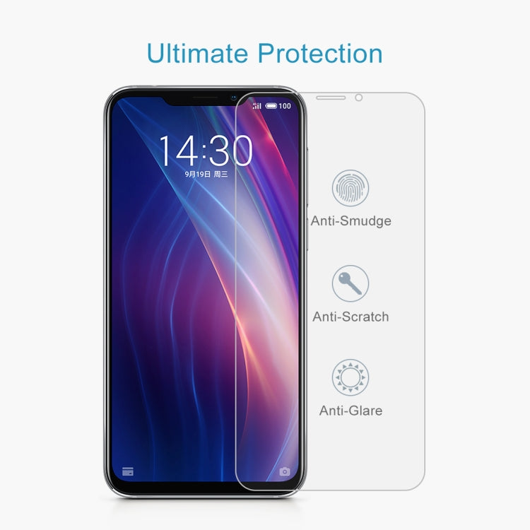 100 PCS 0.26mm 9H 2.5D Explosion-proof Tempered Glass Film for Meizu X8