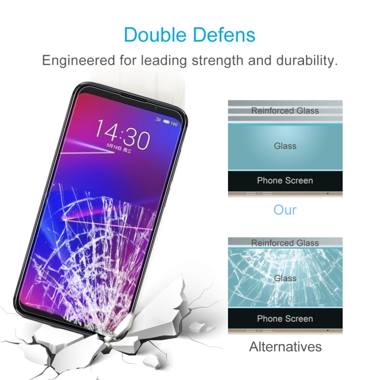 10 PCS 0.26mm 9H 2.5D Explosion-proof Tempered Glass Film for Meizu 16X