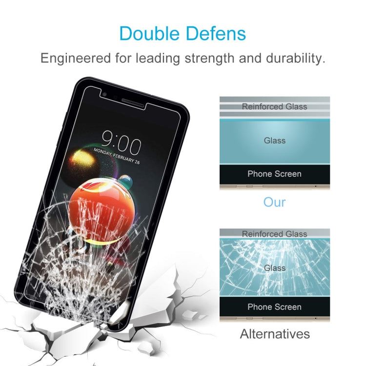 100 PCS 0.26mm 9H 2.5D Tempered Glass Film for LG K9