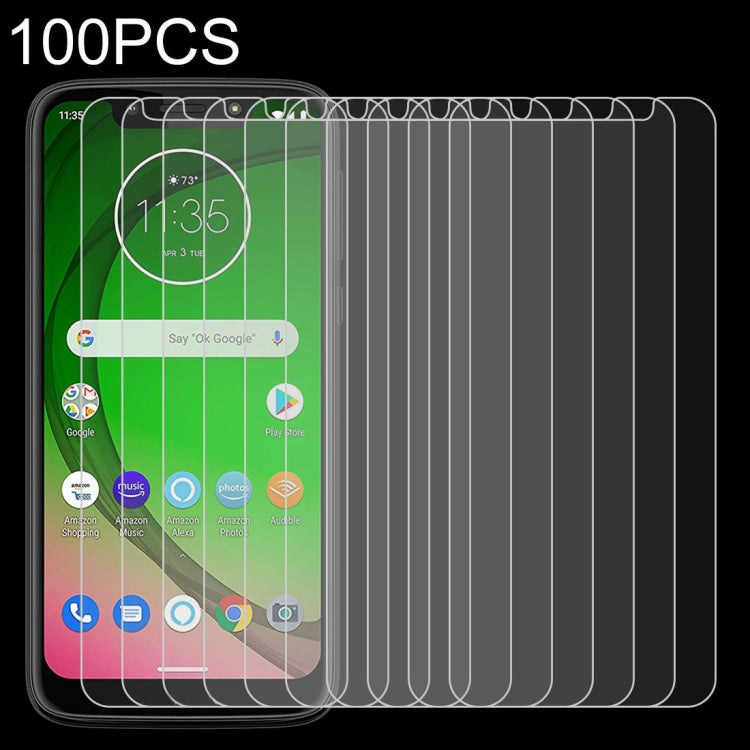 100 PCS 0.26mm 9H 2.5D Tempered Glass Film for Motorola Moto G7 Play