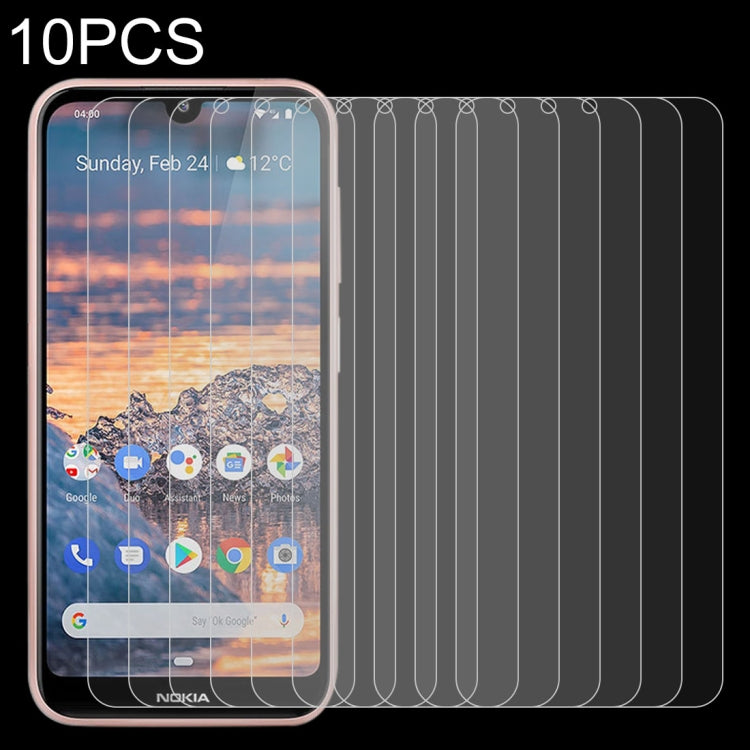 10 PCS 0.26mm 9H 2.5D Tempered Glass Film for Nokia 4.2