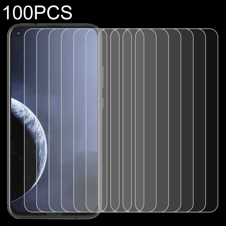 100 PCS 0.26mm 9H 2.5D Tempered Glass Film for Nokia 8.1 Plus