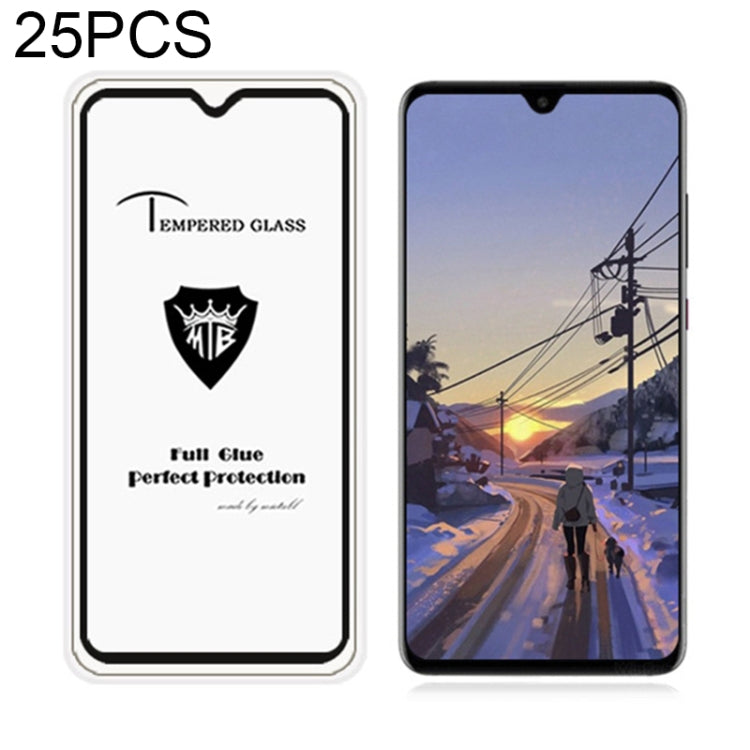 25 PCS MIETUBL Full Screen Full Glue Anti-fingerprint Tempered Glass Film for Huawei Mate 20 (Black)