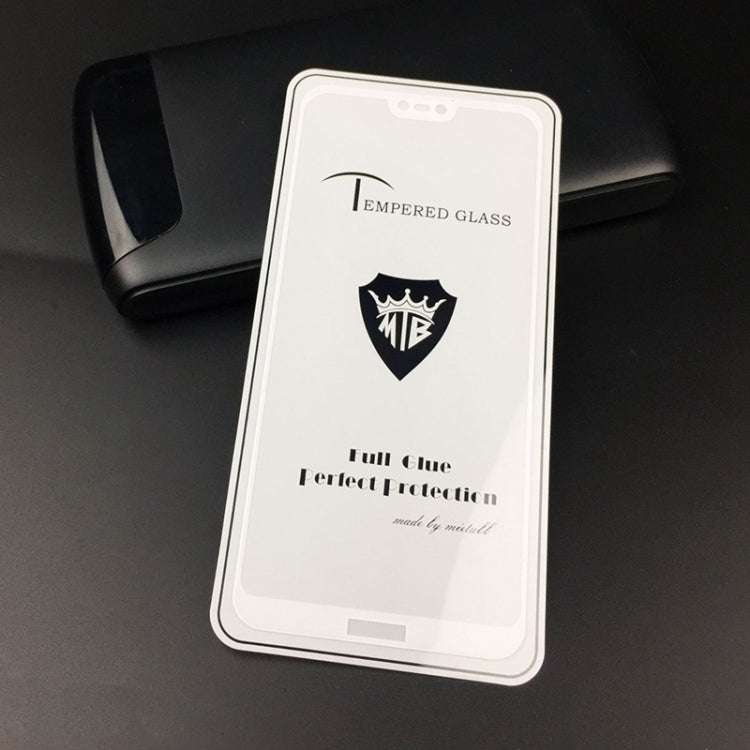 MIETUBL Full Screen Full Glue Anti-fingerprint Tempered Glass Film for Huawei P20 Lite (White)