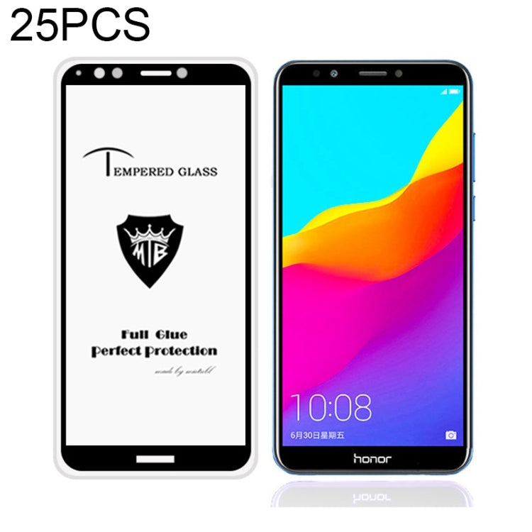 25 PCS MIETUBL Full Screen Full Glue Anti-fingerprint Tempered Glass Film for Huawei Honor 7C