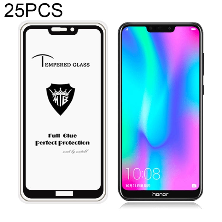 25 PCS MIETUBL Full Screen Full Glue Anti-fingerprint Tempered Glass Film for Huawei Honor 8C (Black)