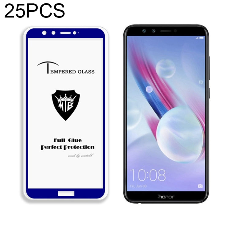 25 PCS MIETUBL Full Screen Full Glue Anti-fingerprint Tempered Glass Film for Huawei Honor 9 Lite (Blue)
