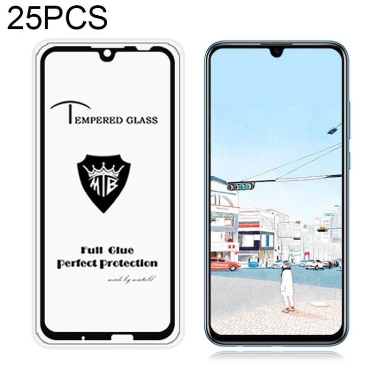 25 PCS MIETUBL Full Screen Full Glue Anti-fingerprint Tempered Glass Film for Huawei Honor 10 Lite (Black)