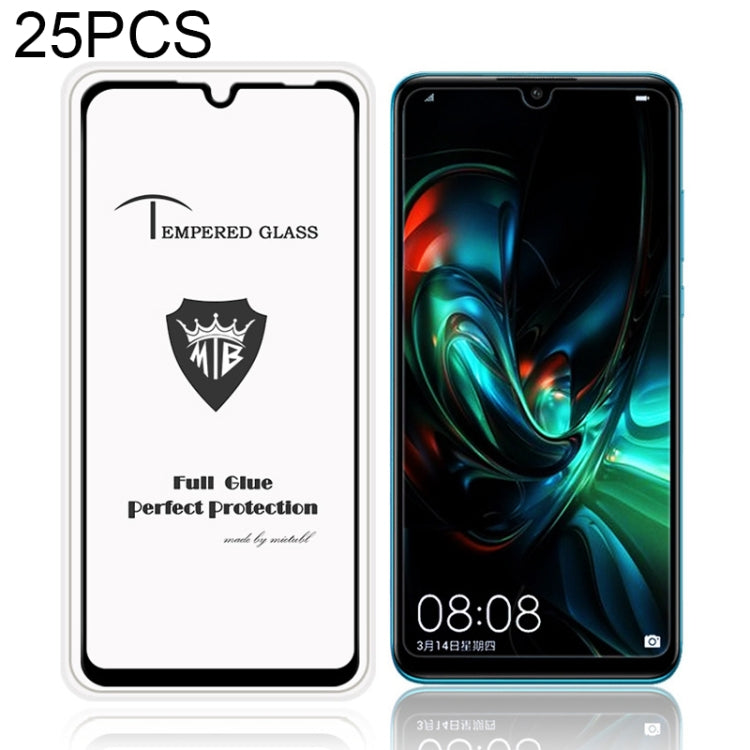 25 PCS MIETUBL Full Screen Full Glue Anti-fingerprint Tempered Glass Film for Huawei P30 Lite(Black)