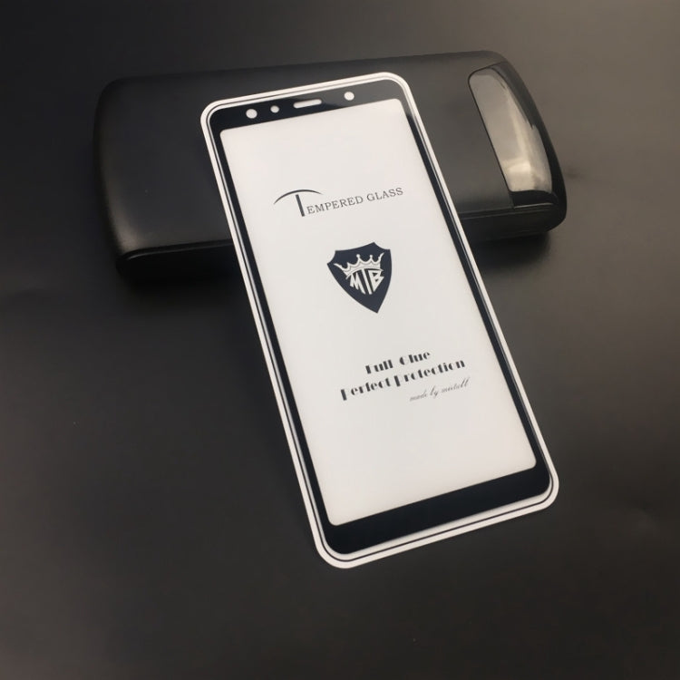 25 PCS MIETUBL Full Screen Full Glue Anti-fingerprint Tempered Glass Film for Galaxy A7 (2018) (Black)