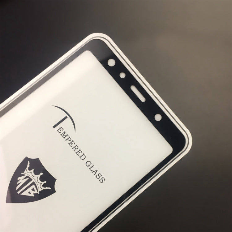 25 PCS MIETUBL Full Screen Full Glue Anti-fingerprint Tempered Glass Film for Galaxy A7 (2018) (Black)