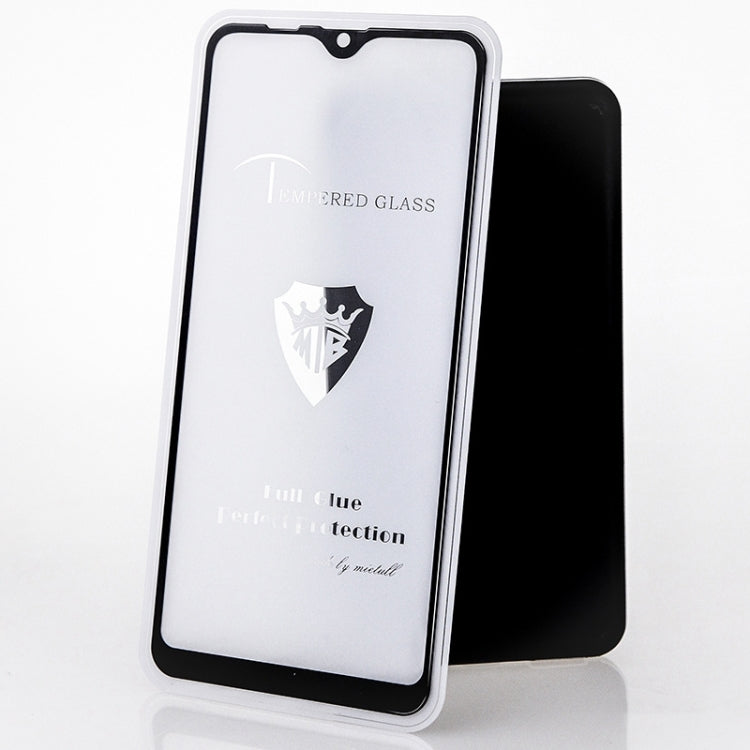 25 PCS MIETUBL Full Screen Full Glue Anti-fingerprint Tempered Glass Film for Galaxy M10 (Black)