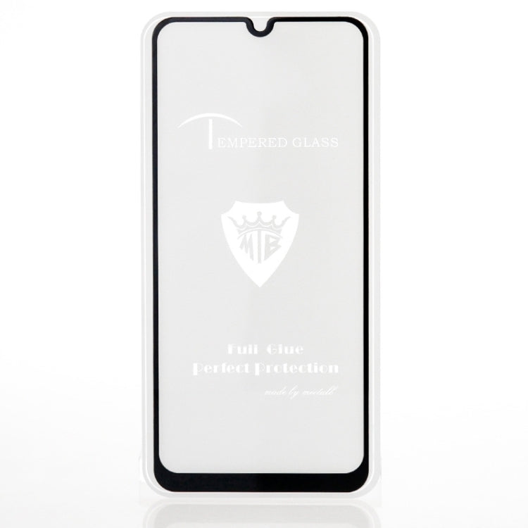 25 PCS MIETUBL Full Screen Full Glue Anti-fingerprint Tempered Glass Film for Galaxy M30 & A50(Black)